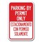 Signmission Parking By Permit /Estacionamiento Con Permiso Solamente 12inx18in Alumin, A-1218 Bilingual - Span A-1218 Bilingual - Spanish - Permit - alternate 1
